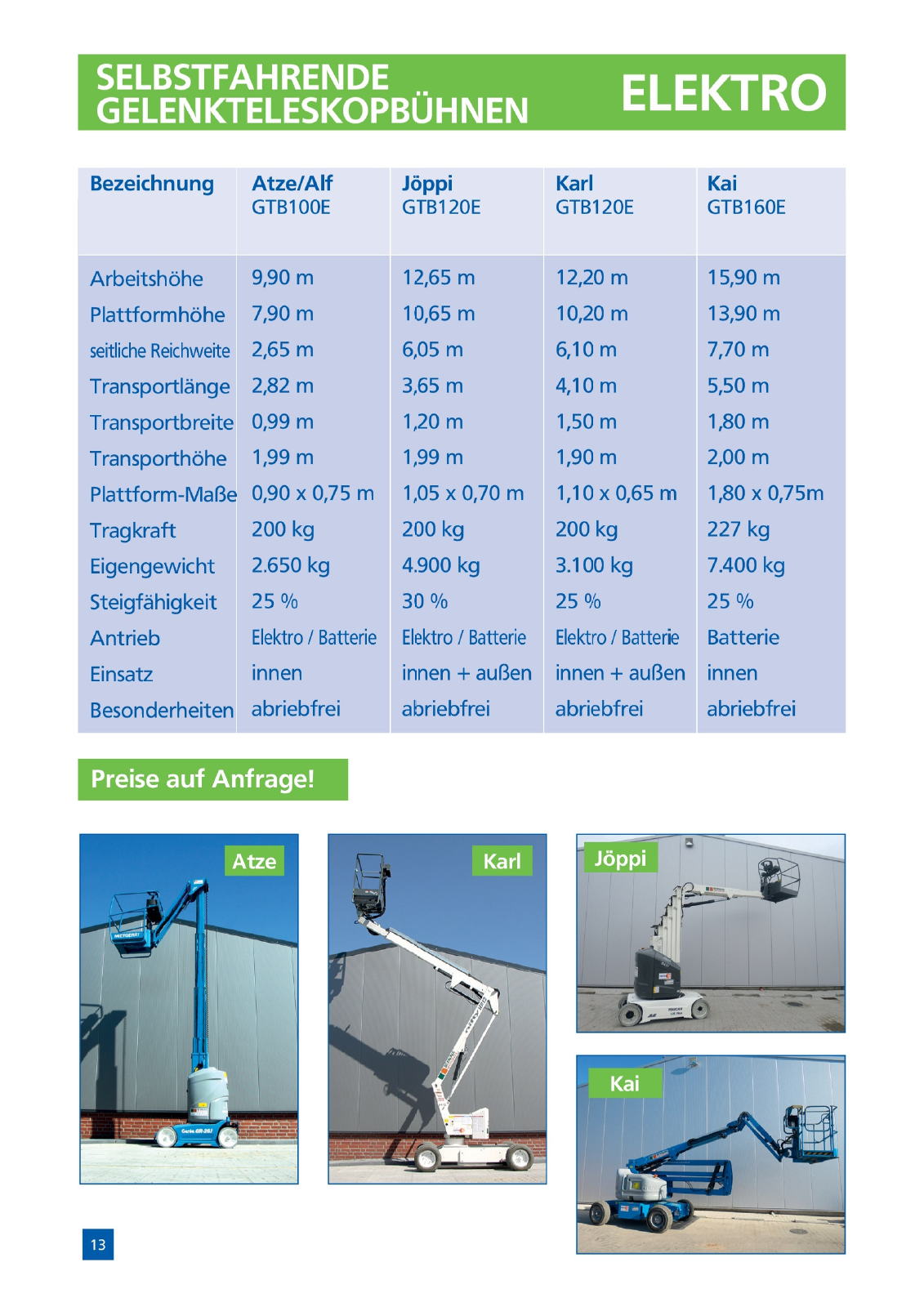 Vorschau Arbeitsbühnenpreisliste 2024 Seite 16