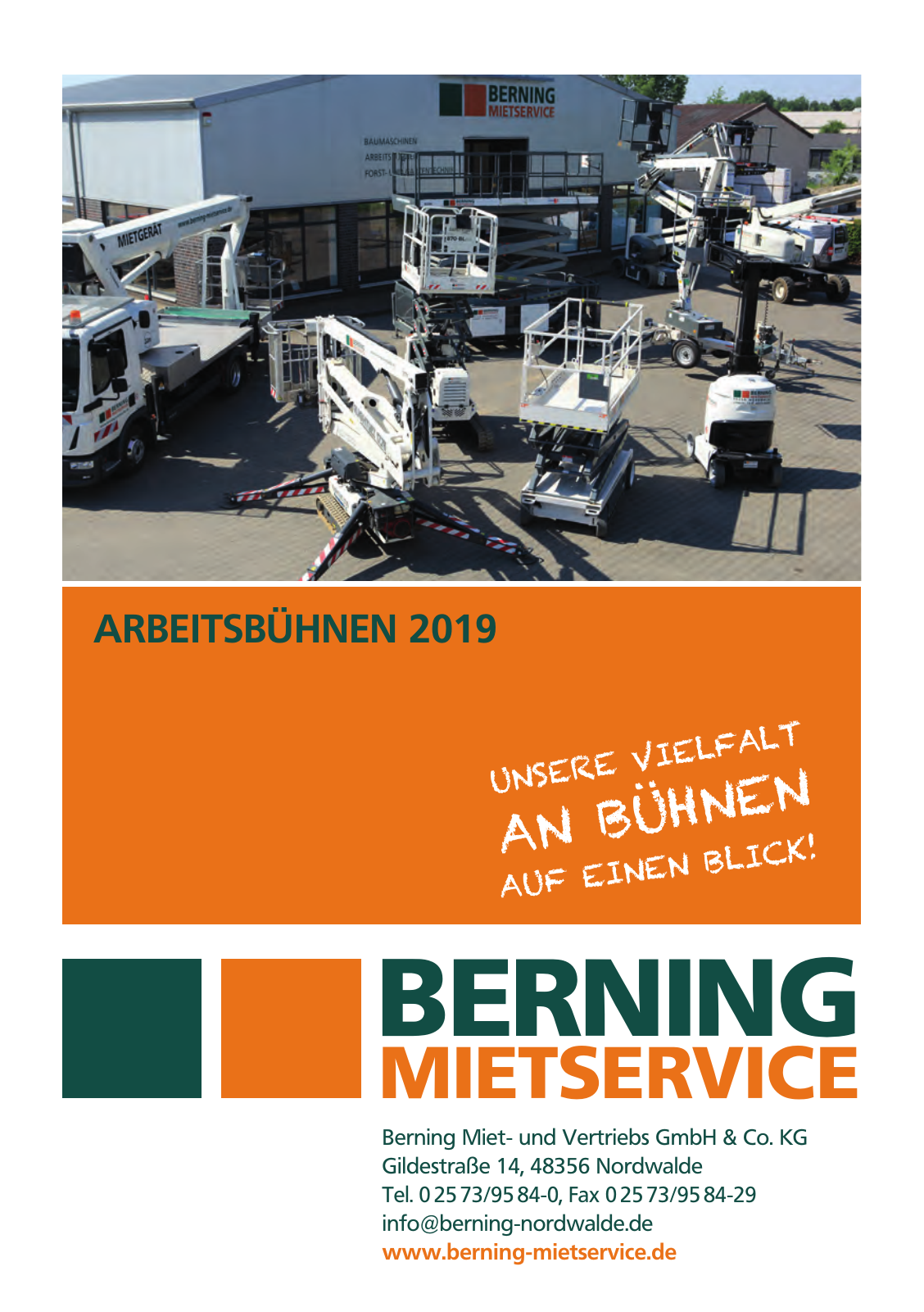Vorschau Arbeitsbühnenprospekt 2019 Seite 1