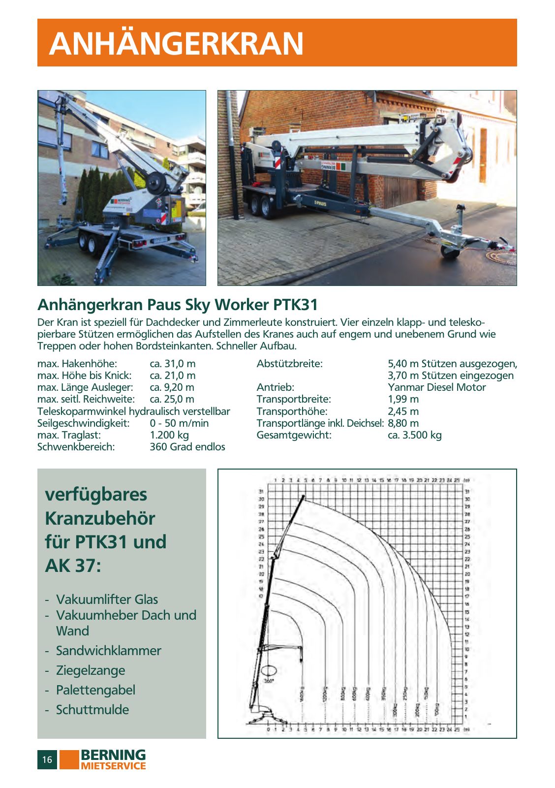 Vorschau Arbeitsbühnenprospekt 2019 Seite 16