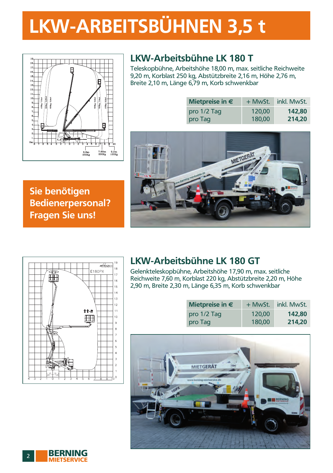 Vorschau Arbeitsbühnenprospekt 2019 Seite 2