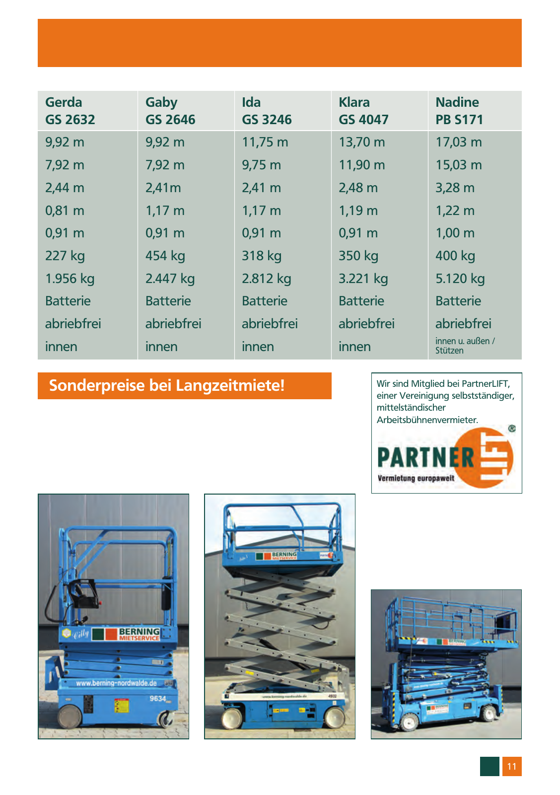 Vorschau Arbeitsbühnenprospekt 2019 Seite 11