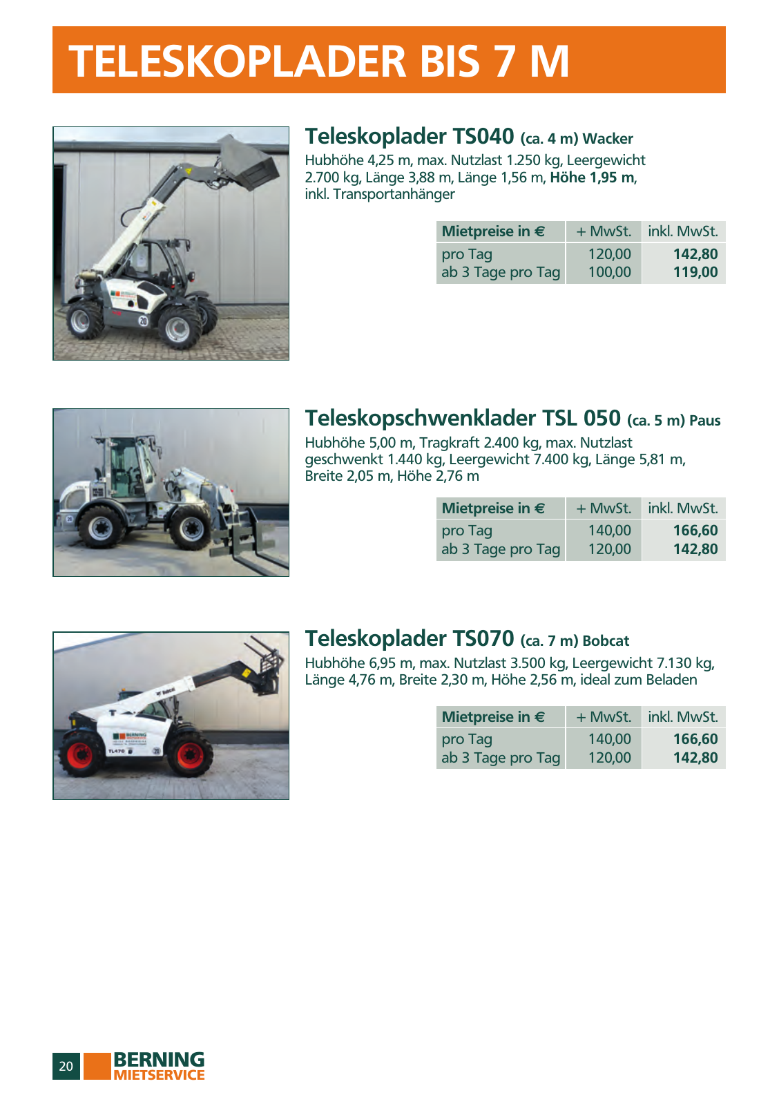 Vorschau Arbeitsbühnenprospekt 2019 Seite 20