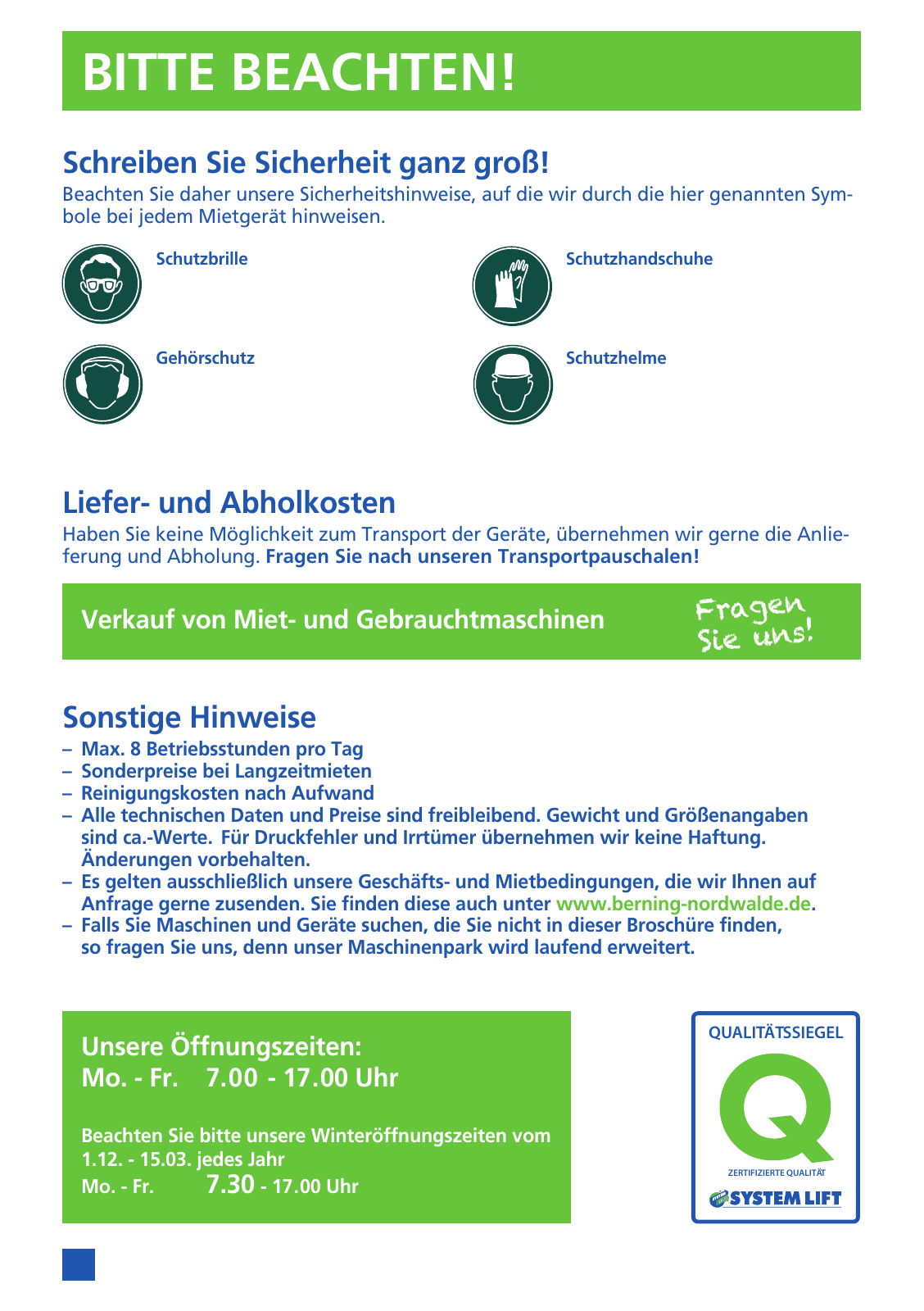 Vorschau Mietpreisliste 2026 Seite 2