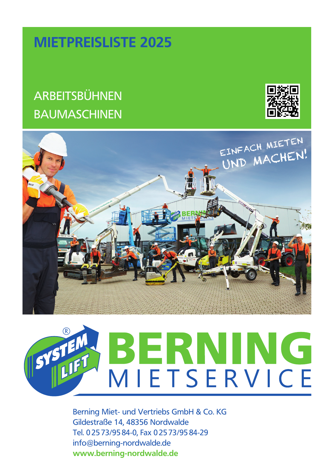 Vorschau Mietpreisliste 2025 Seite 1