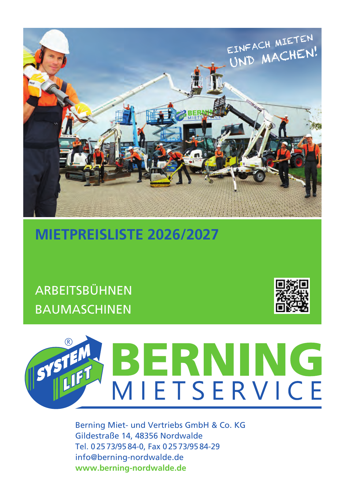 Vorschau Mietpreisliste 2026 Seite 1