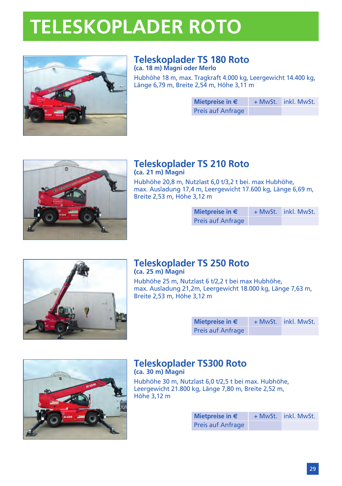 Vorschau Mietpreisliste 2026 Seite 31