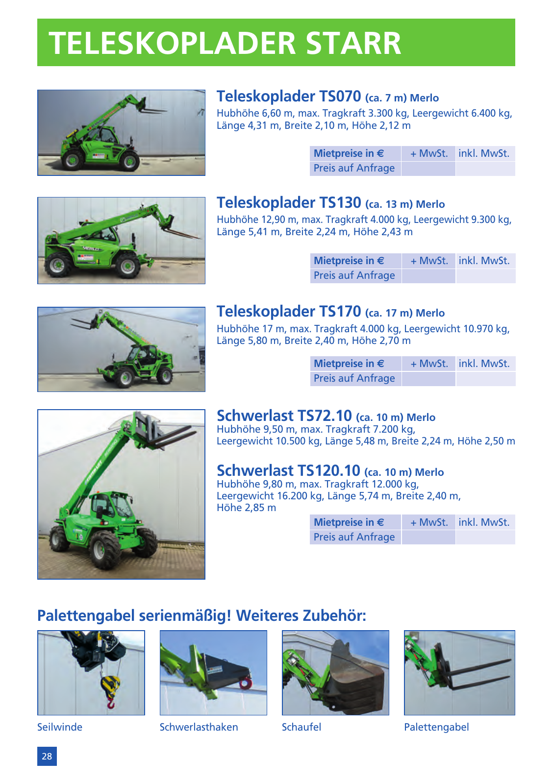 Vorschau Mietpreisliste 2026 Seite 30