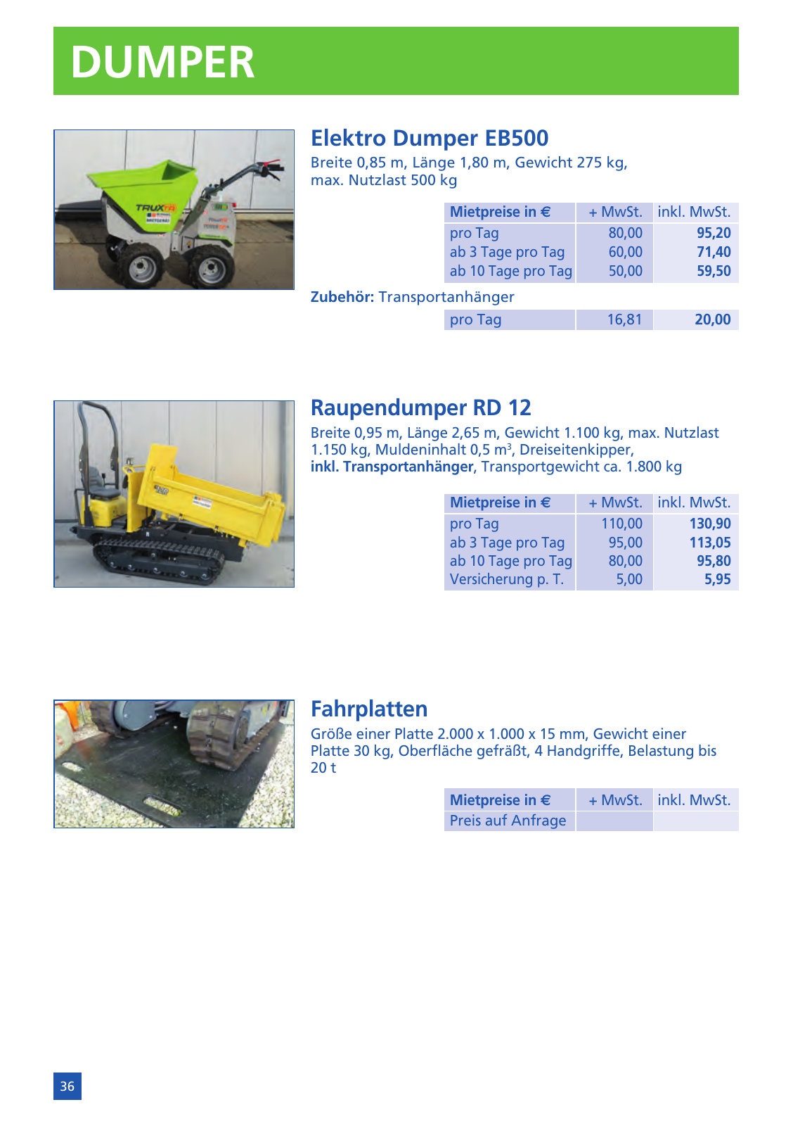 Vorschau Mietpreisliste 2026 Seite 38