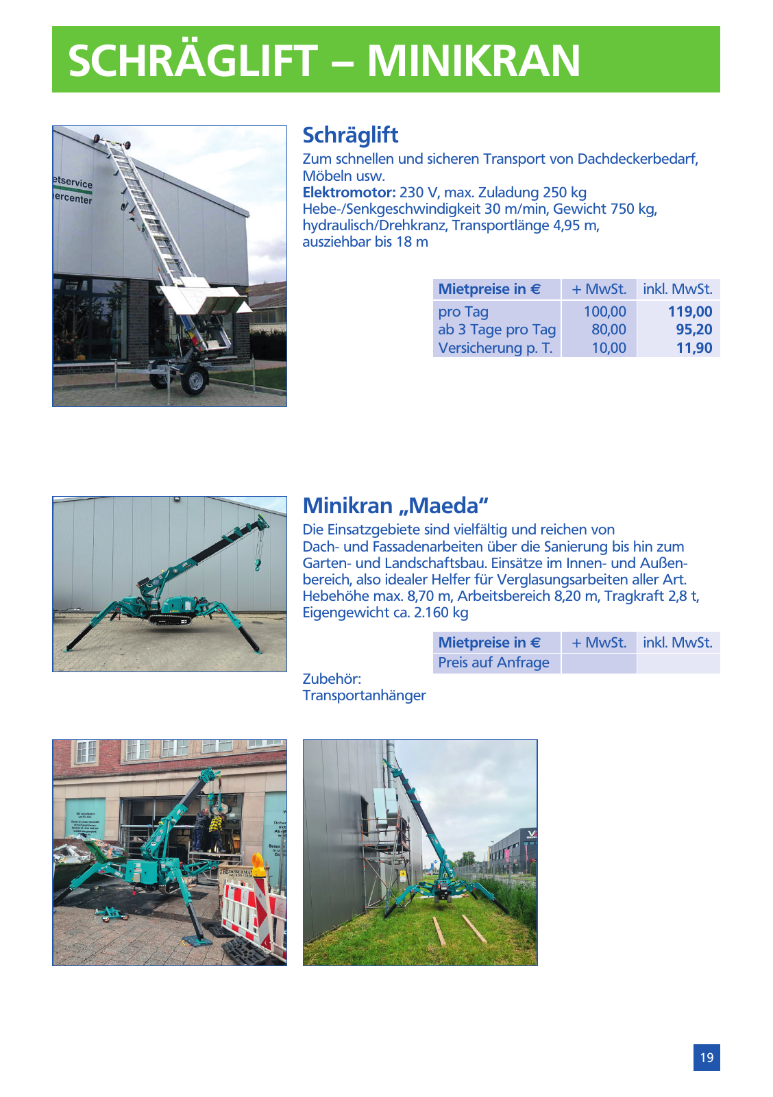 Vorschau Mietpreisliste 2025 Seite 21