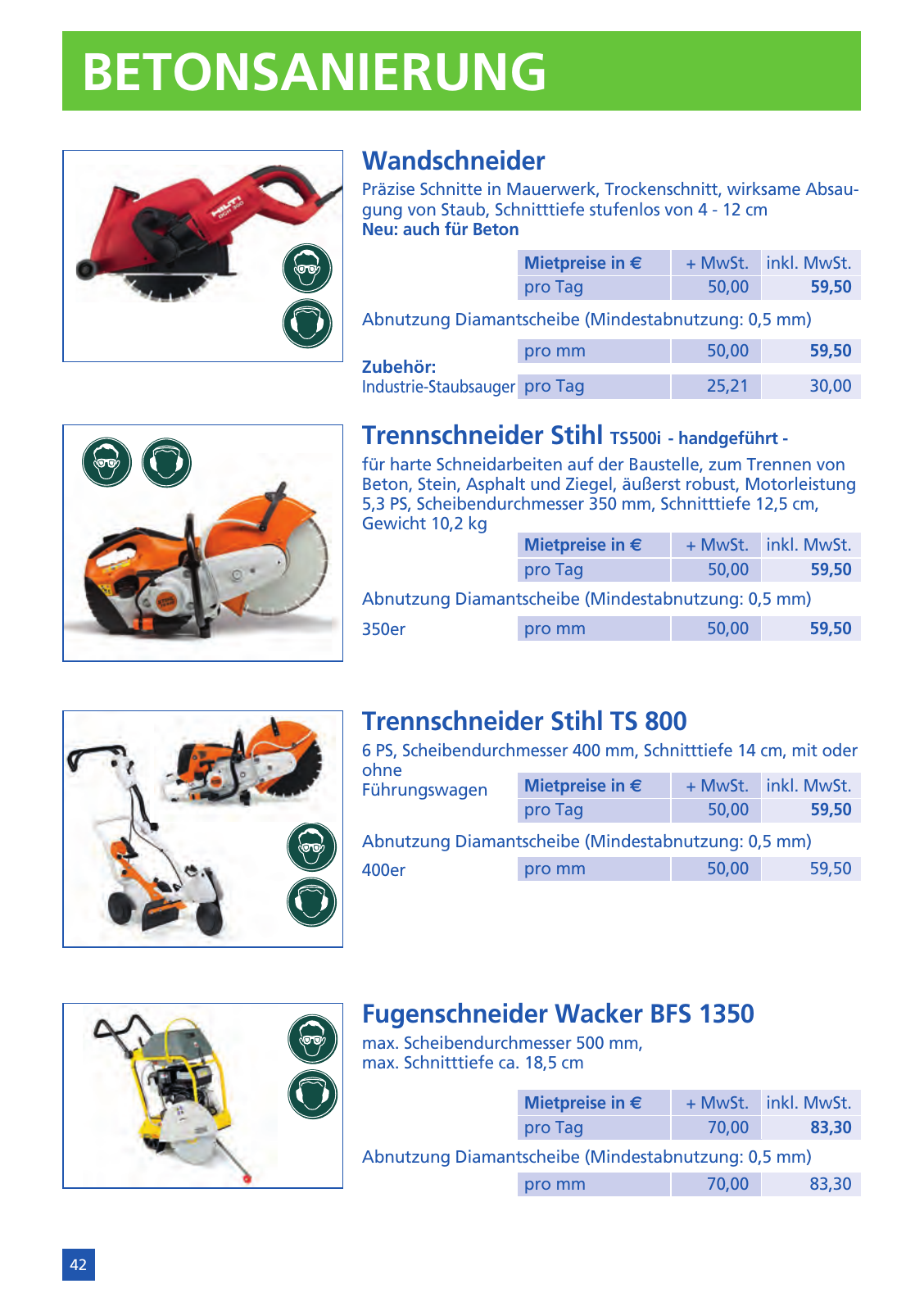 Vorschau Mietpreisliste 2026 Seite 44